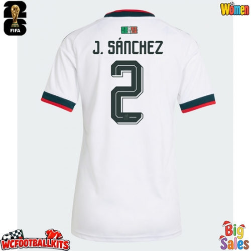Mexico Jorge Sanchez #2 Replica Away Stadium Shirt for Women World Cup 2026 Short Sleeve